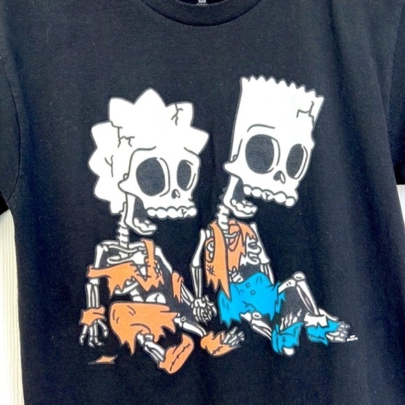 The Simpsons - Bart and Lisa Skeletons Treehouse Of Terror T Shirt Size Small - Picture 7 of 9